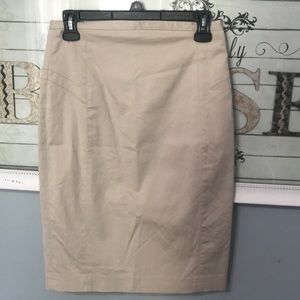 Khaki pencil skirt